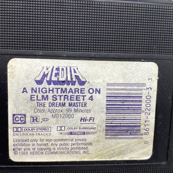 A Nightmare On Elm Street 4 The Dream Master VHS Horror Movie Original 1988 - Picture 8 of 9